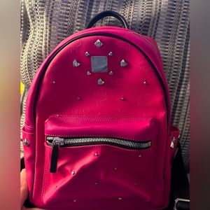 MCM Odeon Hot Pink Backpack